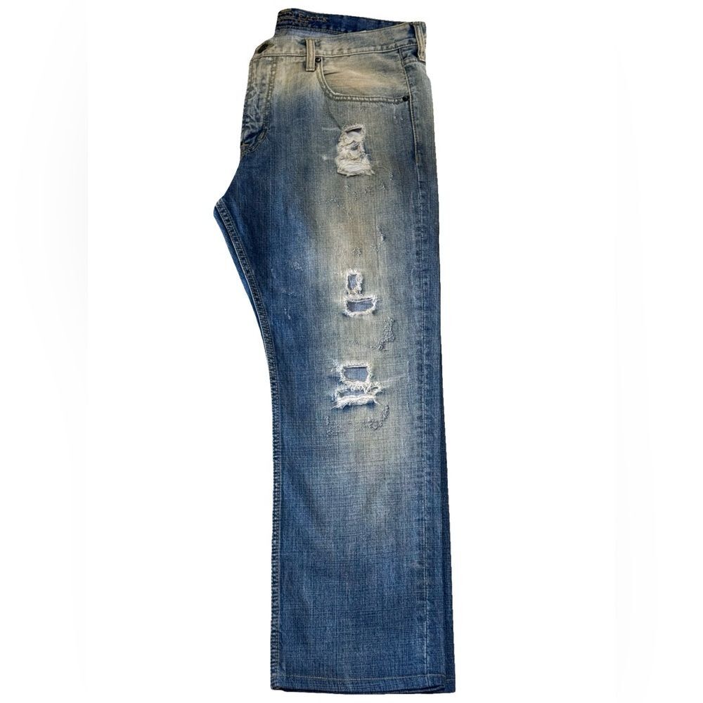 American Eagle Straight Fit Jeans Men's 36x27 Faded Blue Denim NWOT Casual